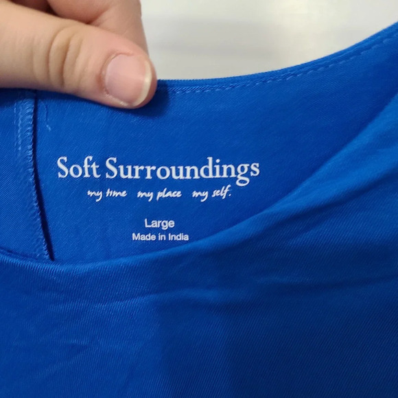 Soft Surroundings Women's Alexandra Asymmetrical Long Maxi Dress Size Large NWT - Picture 3 of 8